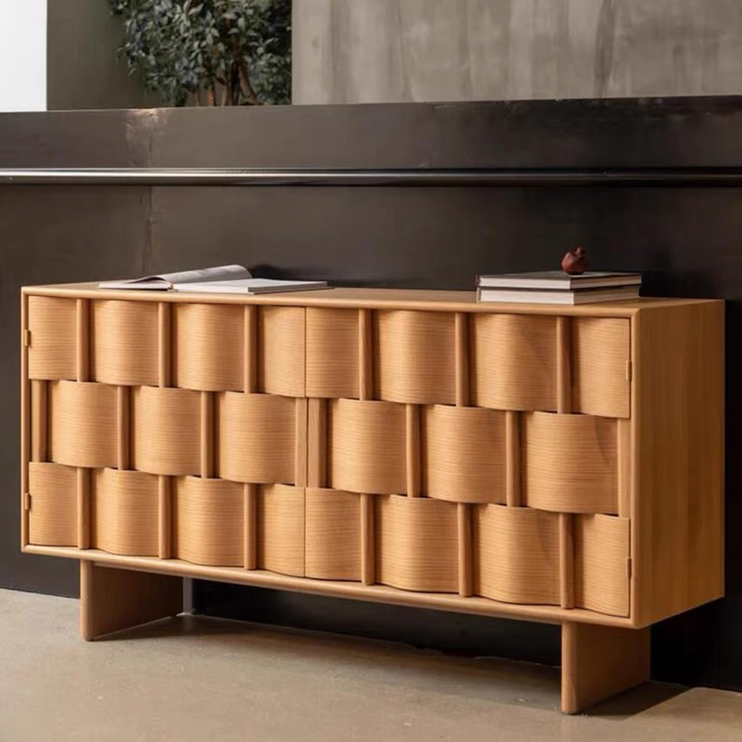WEAVECRAFT Modern Solid Wood Sideboard