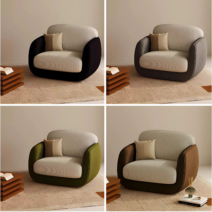 AIDA Modern Fabric Lounge Chair - Radical Homes Singapore