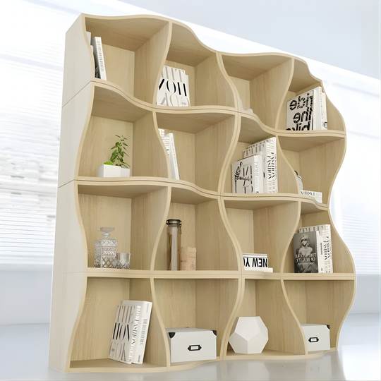 MAVREK Modern Curved Bookshelf - Cassa Haus Singapore