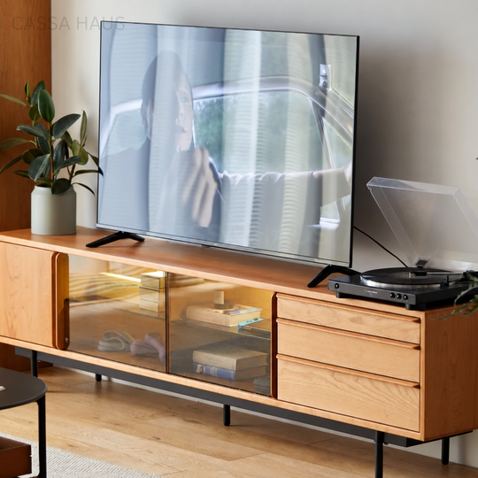 DKYES Modern Solid Wood TV Console - Cassa Haus Singapore