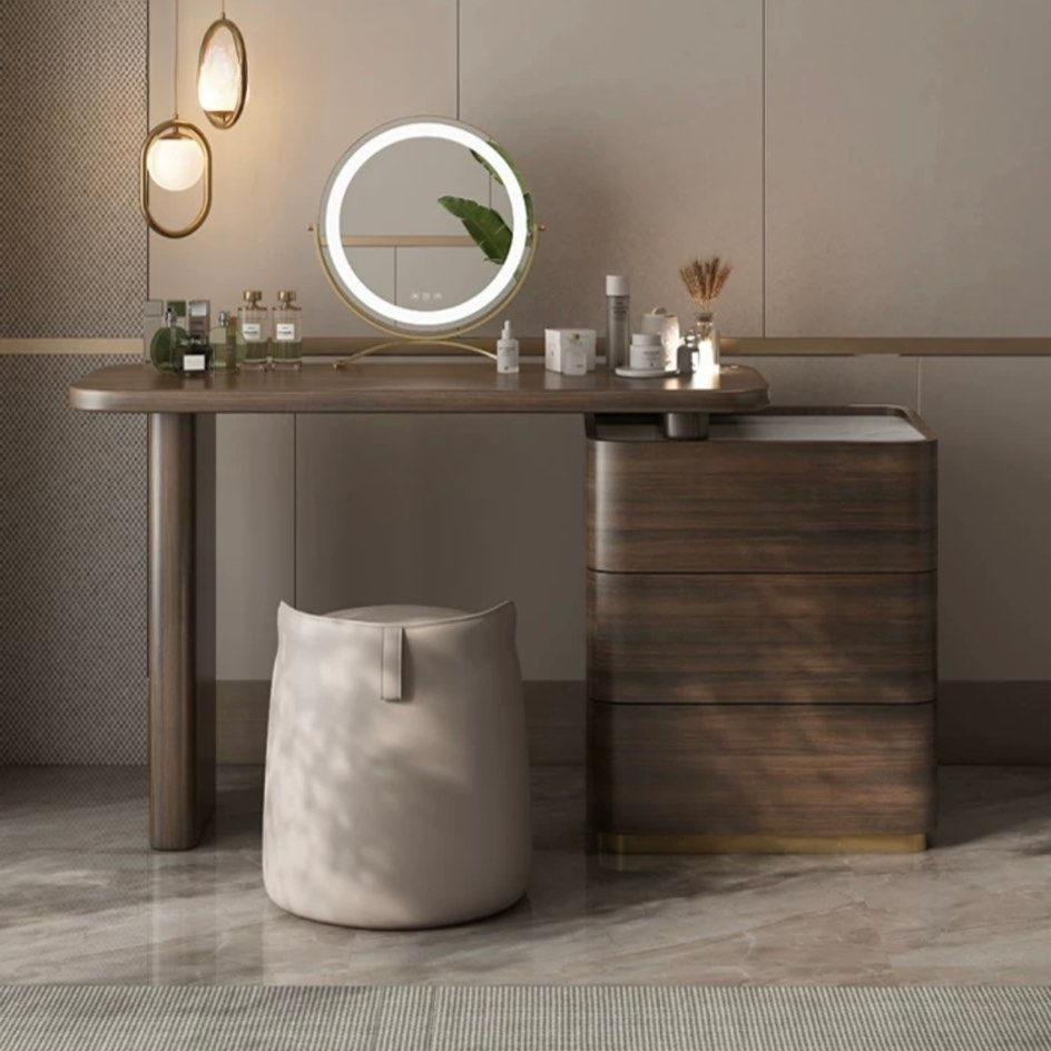 WALCENZA Modern Walnut Vanity Table - Cassa Haus Singapore