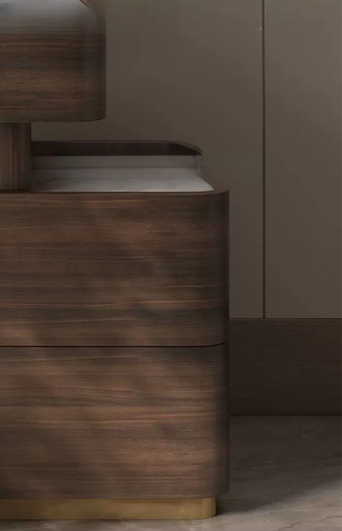 WALCENZA Modern Walnut Vanity Table - Cassa Haus Singapore