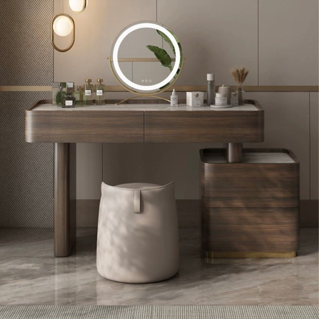 WALCENZA Modern Walnut Vanity Table - Cassa Haus Singapore