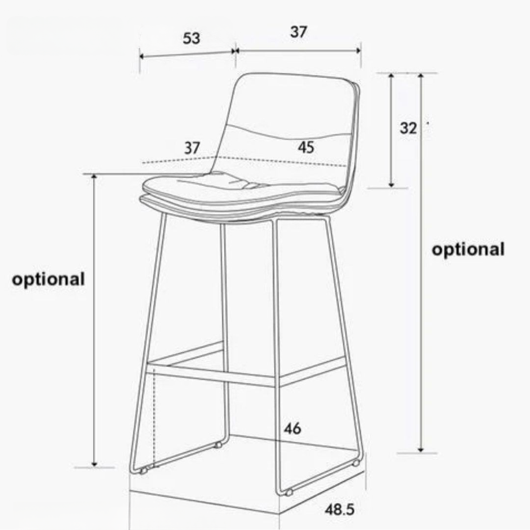 BRIXALUNE Metal Bar Stool (set of 2) - Cassa Haus Singapore