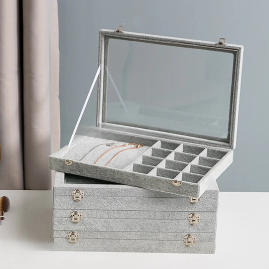 SELVANO Glass Top Jewellery Box - Cassa Haus Singapore