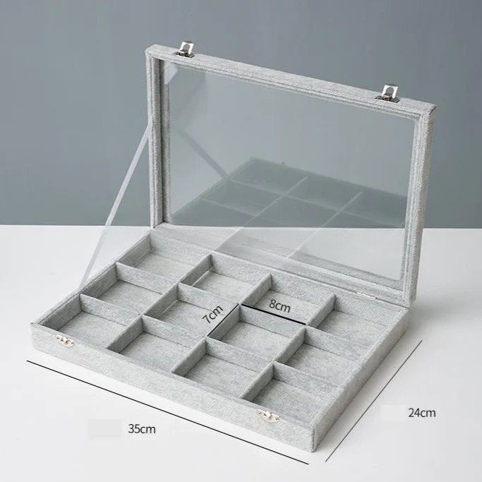 SELVANO Glass Top Jewellery Box - Cassa Haus Singapore