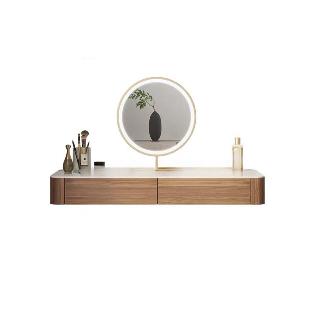 FRAIN Modern Sintered Stone Floating Vanity Table - Radical Homes Singapore