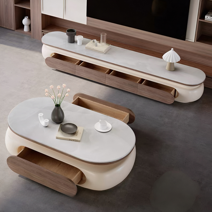 AVOLLO Modern Sintered Stone TV Console - Radical Homes Singapore