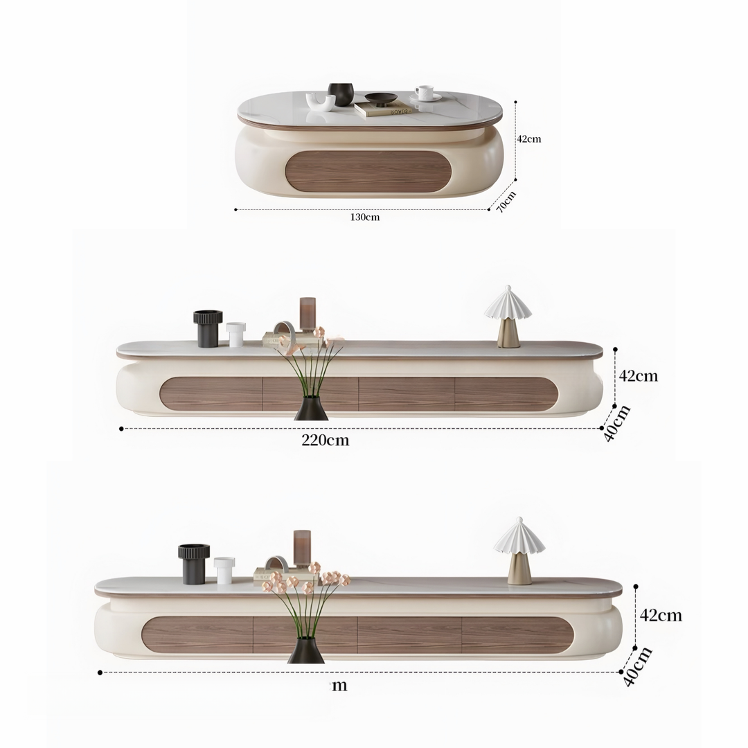 AVOLLO Modern Sintered Stone TV Console - Radical Homes Singapore
