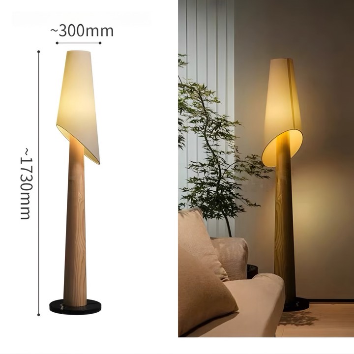ALISS Vintage Solid Wood Floor Lamp - Radical Homes Singapore