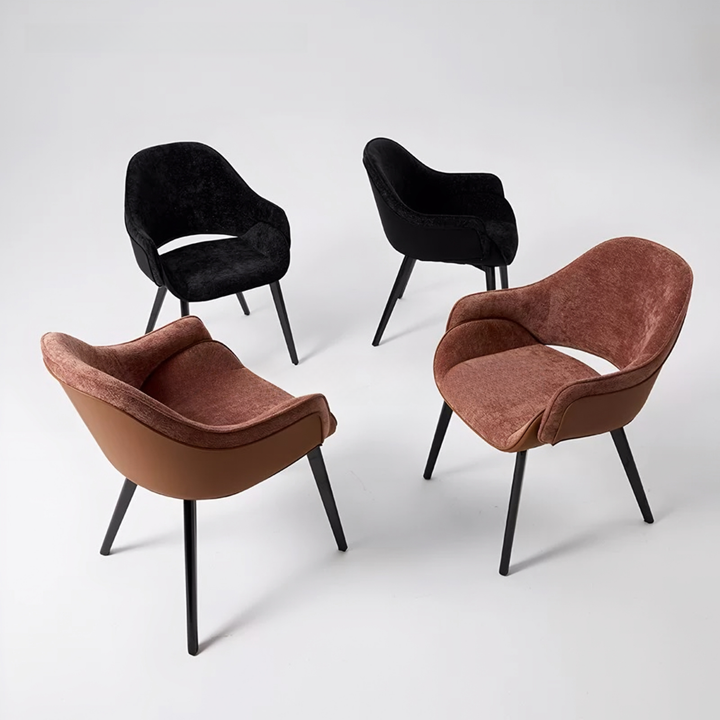 VERANO Modern Fabric Dining Armchair - Radical Homes Singapore
