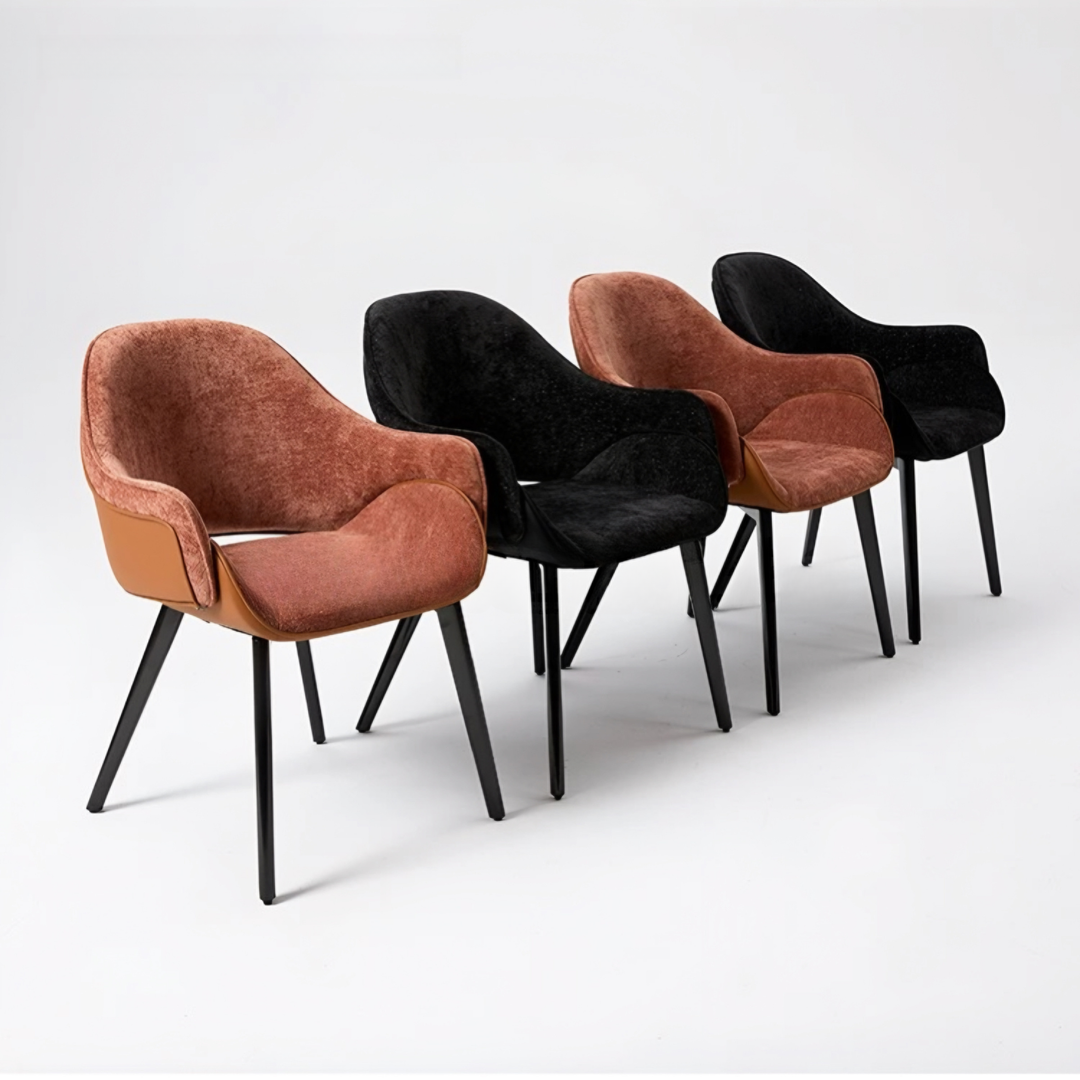 VERANO Modern Fabric Dining Armchair - Radical Homes Singapore