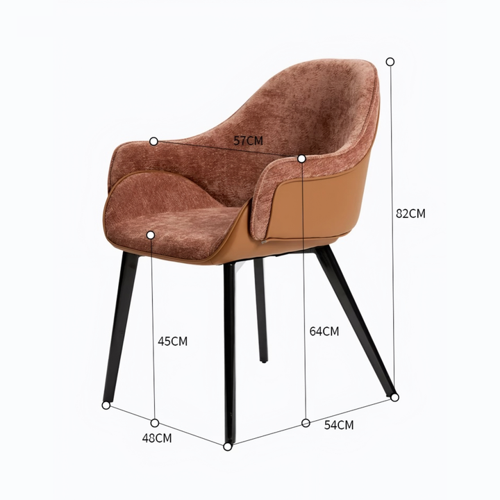 VERANO Modern Fabric Dining Armchair - Radical Homes Singapore