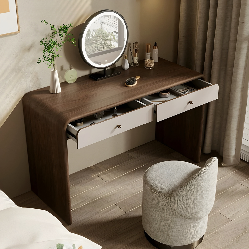 LORENA Modern Curved Vanity Desk - Radical Homes Singapore