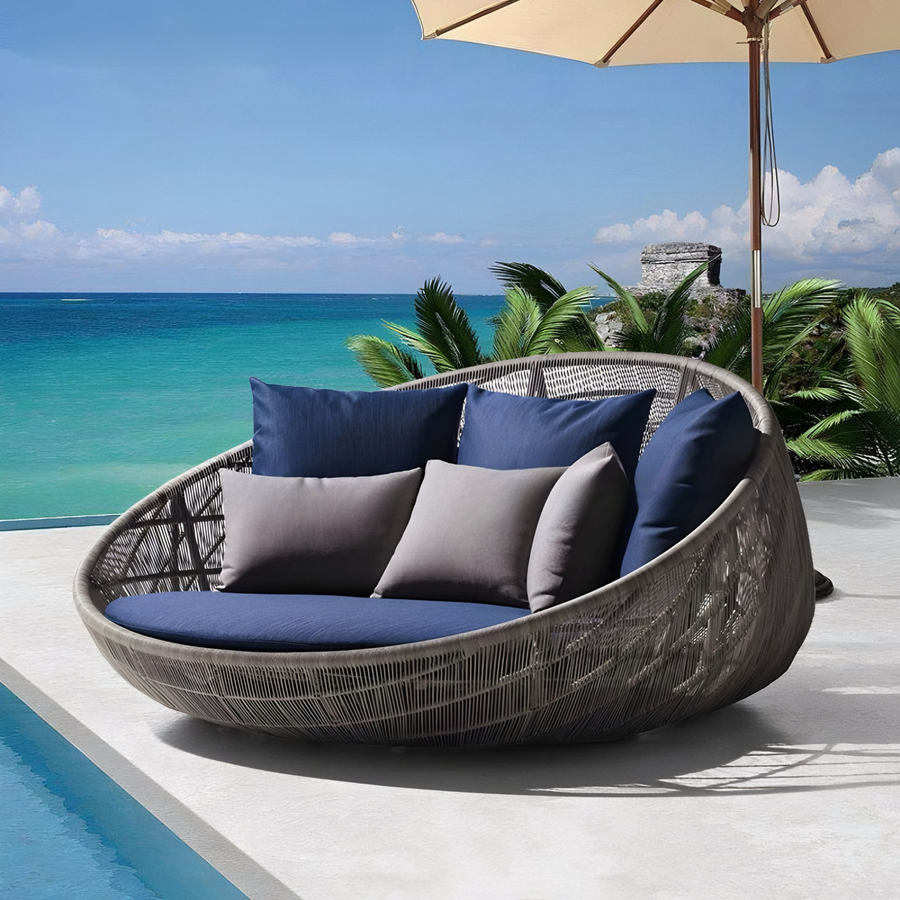 SOLANO Modern Outdoor Round Daybed - Radical Homes Singapore