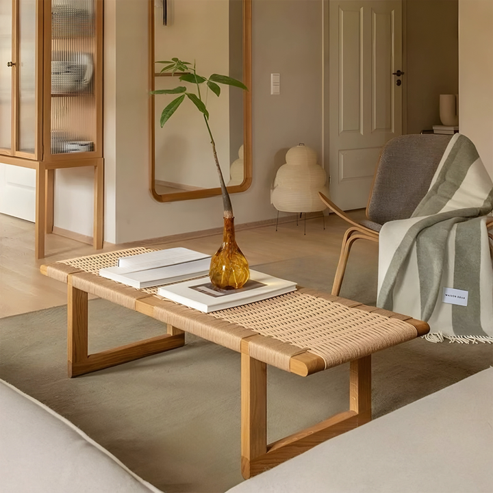 ORVENA Rustic Rattan Bench - Cassa Haus Singapore