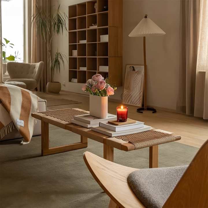 ORVENA Rustic Rattan Bench - Cassa Haus Singapore
