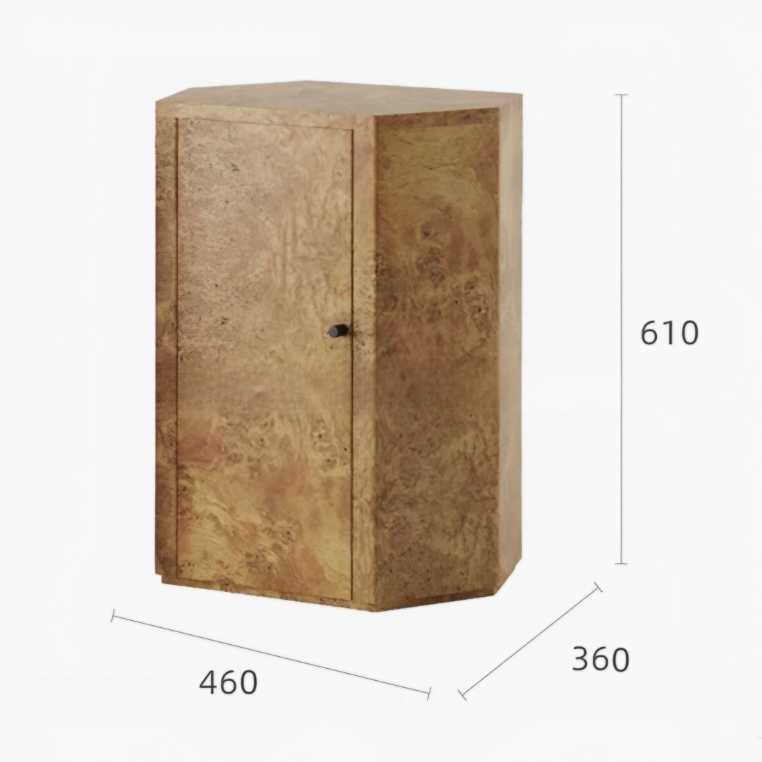 LARINO Mappa Burl Bedside Table - Radical Homes Singapore