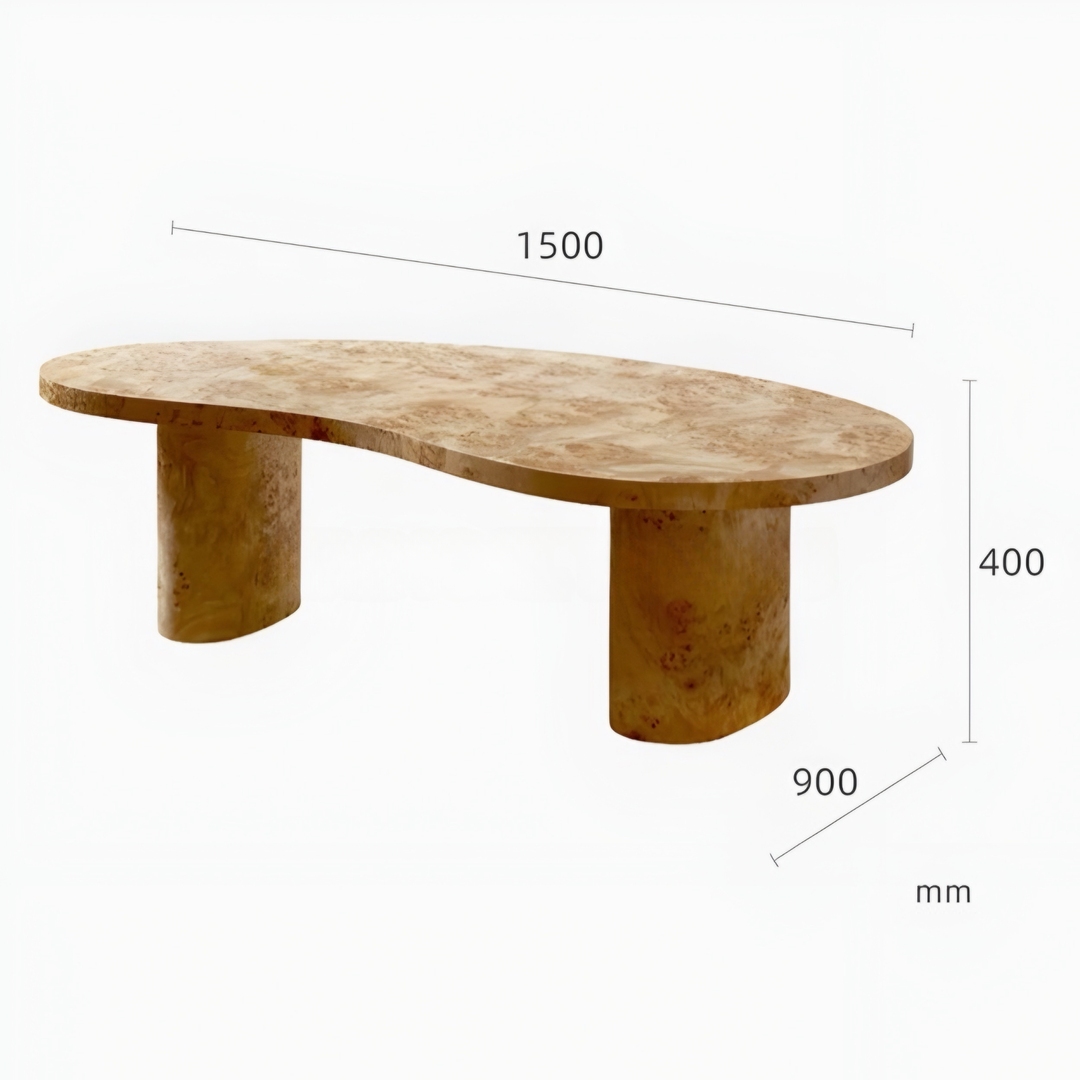 AURE Mappa Burl Coffee Table - Radical Homes Singapore