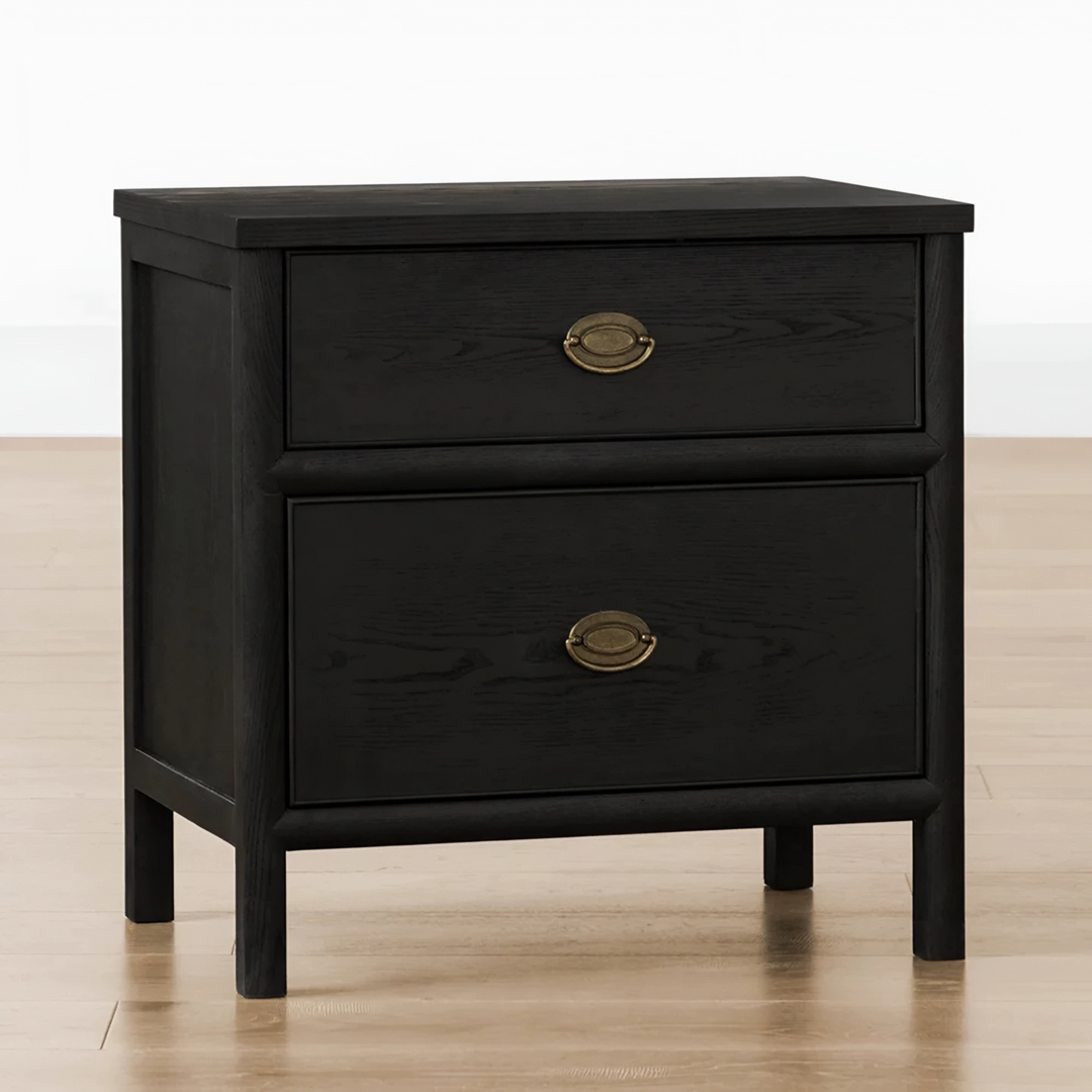 BRAVEN Classic Oak Wood Bedside Table - Radical Homes Singapore
