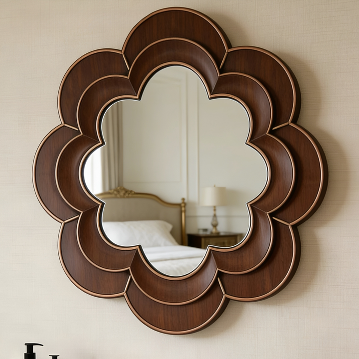 ROSETTE Classic Floral Wall Mirror - Cassa Haus Singapore