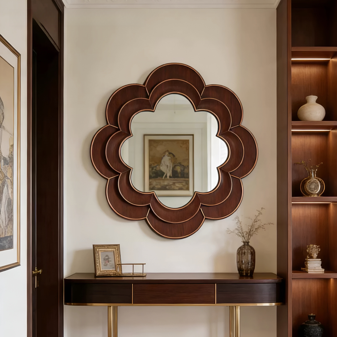 ROSETTE Classic Floral Wall Mirror - Cassa Haus Singapore