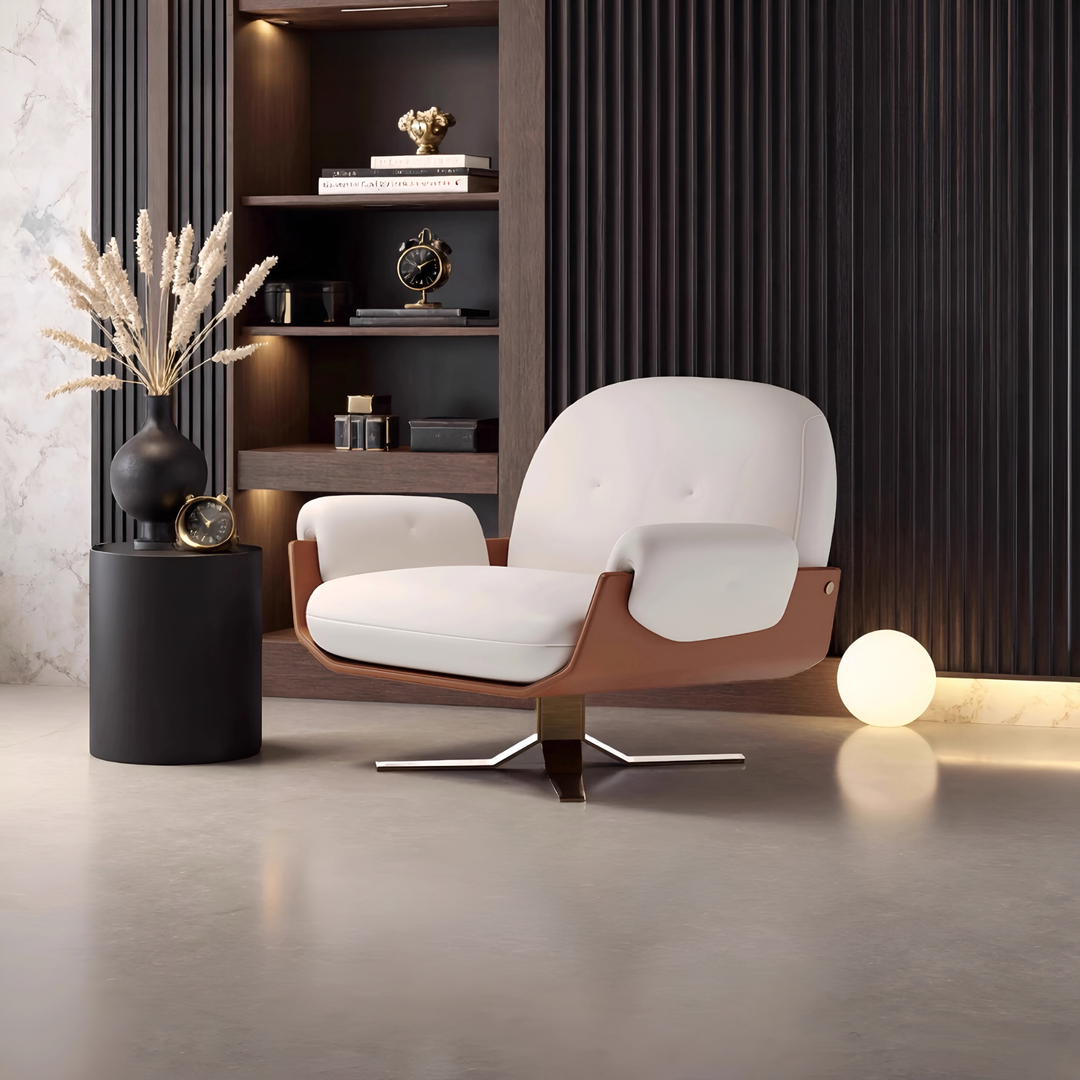 VALERIO Modern Swivel Lounge Armchair - Radical Homes Singapore