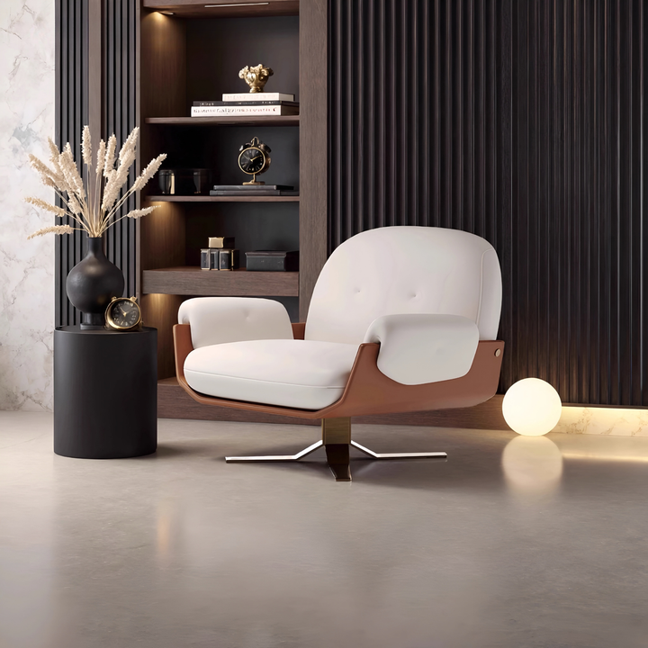 VALERIO Modern Swivel Lounge Armchair - Radical Homes Singapore
