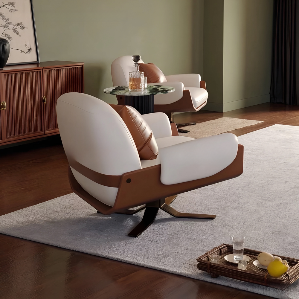 VALERIO Modern Swivel Lounge Armchair - Radical Homes Singapore