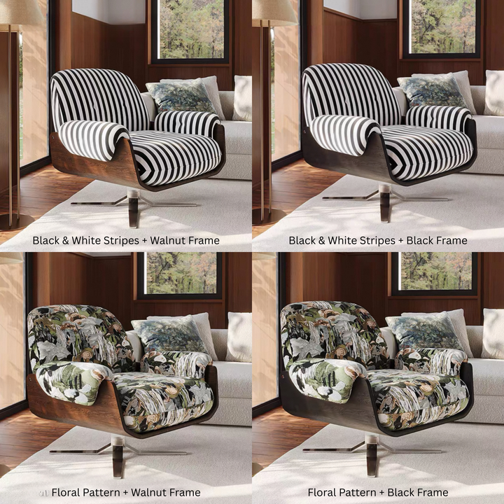 VALERIO Modern Swivel Lounge Armchair - Radical Homes Singapore