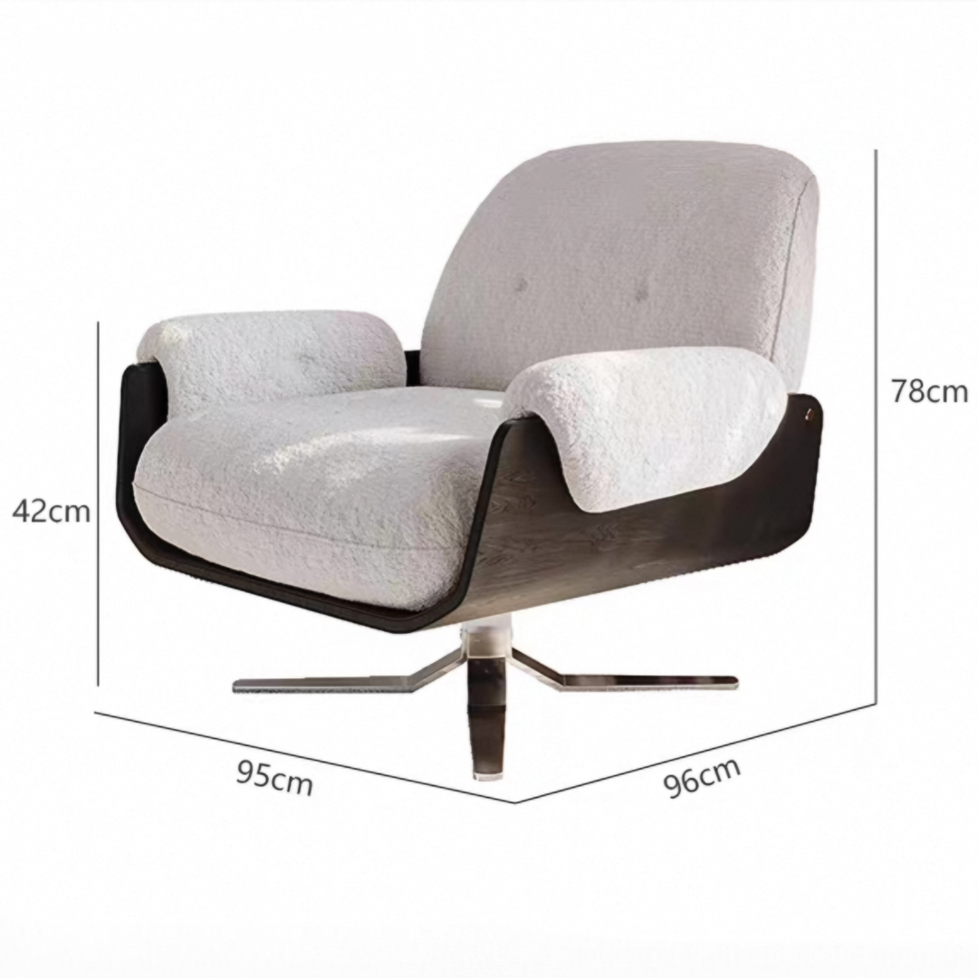 VALERIO Modern Swivel Lounge Armchair - Radical Homes Singapore
