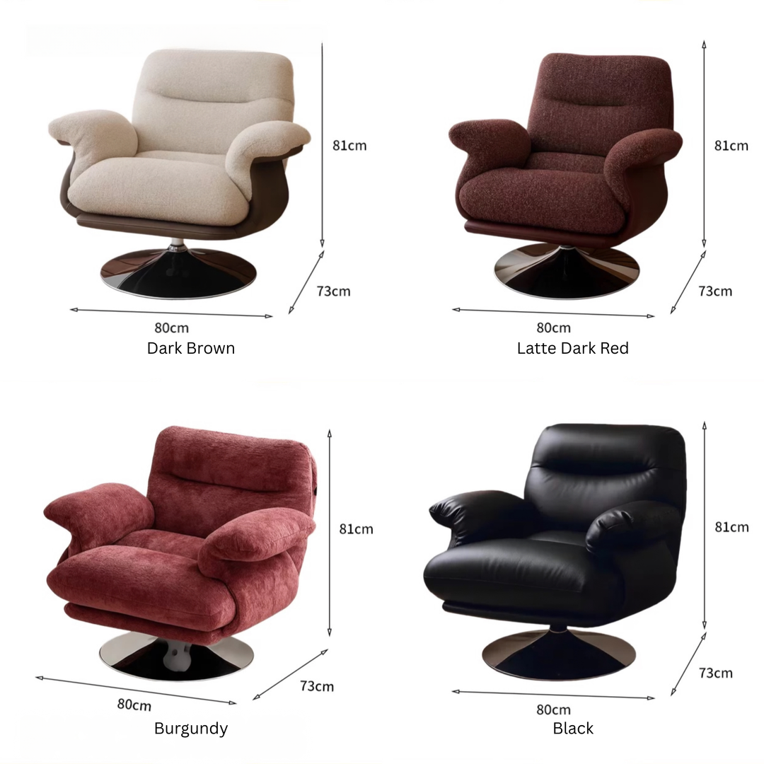 ORVANO Modern Swivel Lounge Chair - Radical Homes Singapore