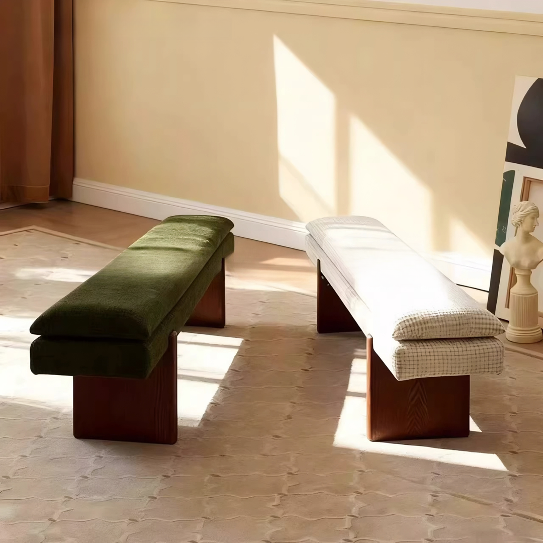 SOLEE Modern Fabric Bench - Radical Homes Singapore