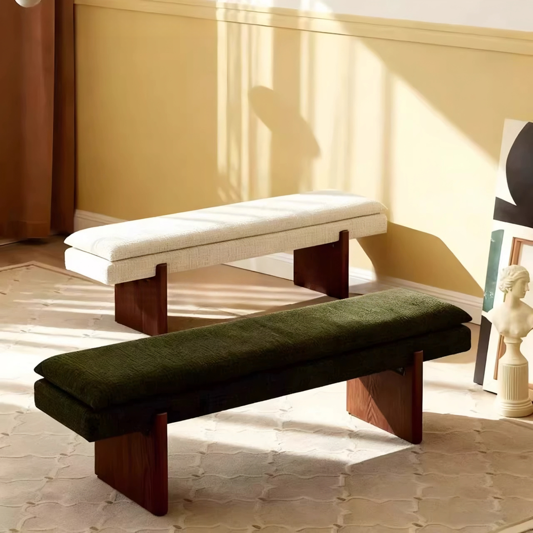 SOLEE Modern Fabric Bench - Radical Homes Singapore