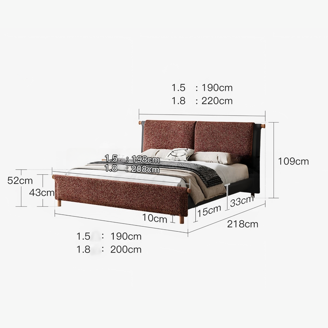 HERA Modern Fabric Bedframe - Cassa Haus Singapore
