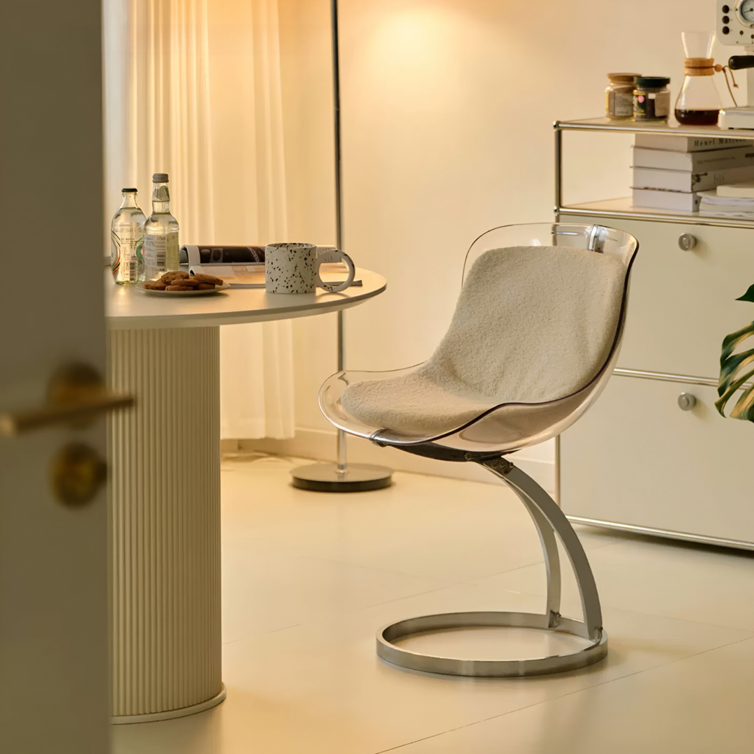NOVARA Modern Acrylic Floating Dining Chair - Radical Homes Singapore