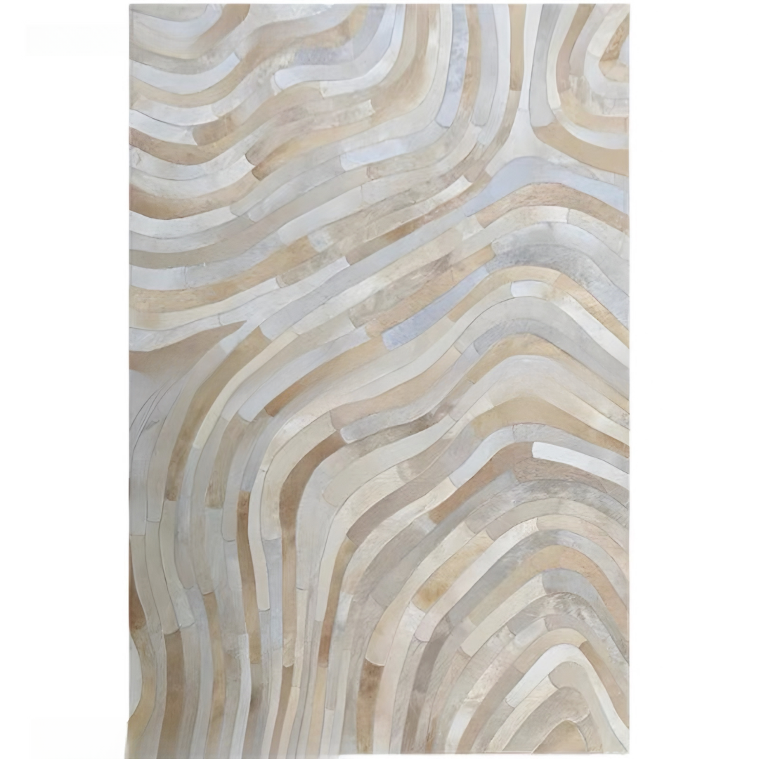 SERENYTH Modern Cowhide Leather Rug - Cassa Haus Singapore