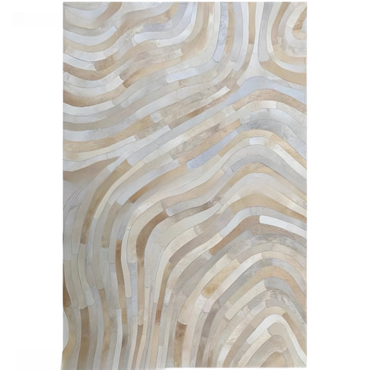 SERENYTH Modern Cowhide Leather Rug - Cassa Haus Singapore
