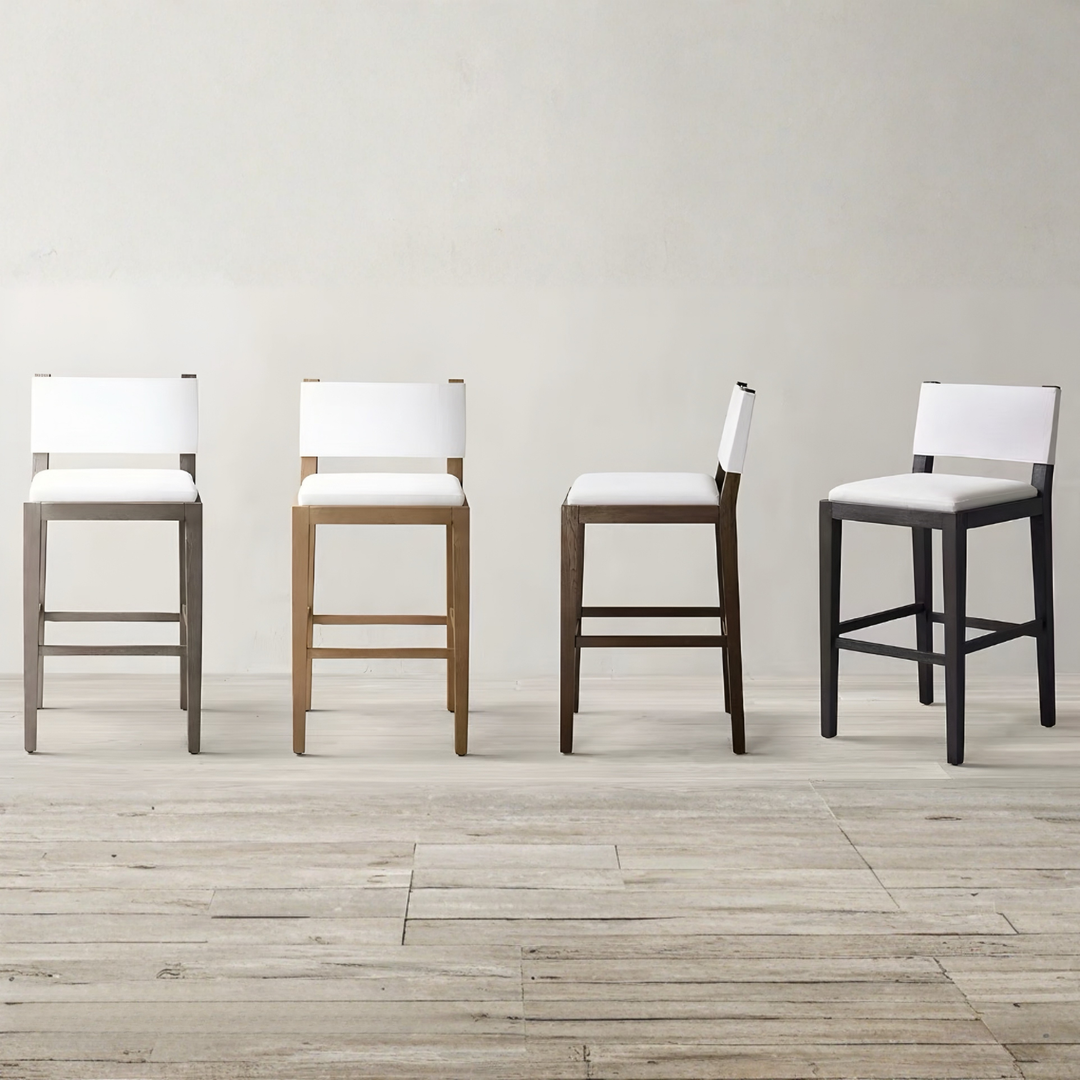 BRYVELL Modern Solid Wood Bar Stool - Cassa Haus Singapore