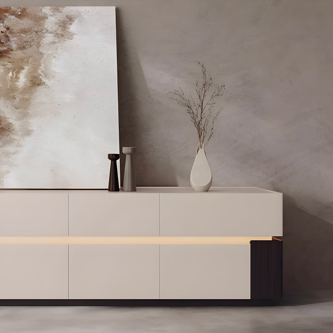 LUMIVAR Modern Solid Wood LED TV Console - Cassa Haus Singapore