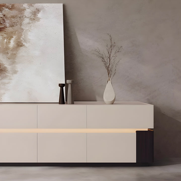 LUMIVAR Modern Solid Wood LED TV Console - Cassa Haus Singapore