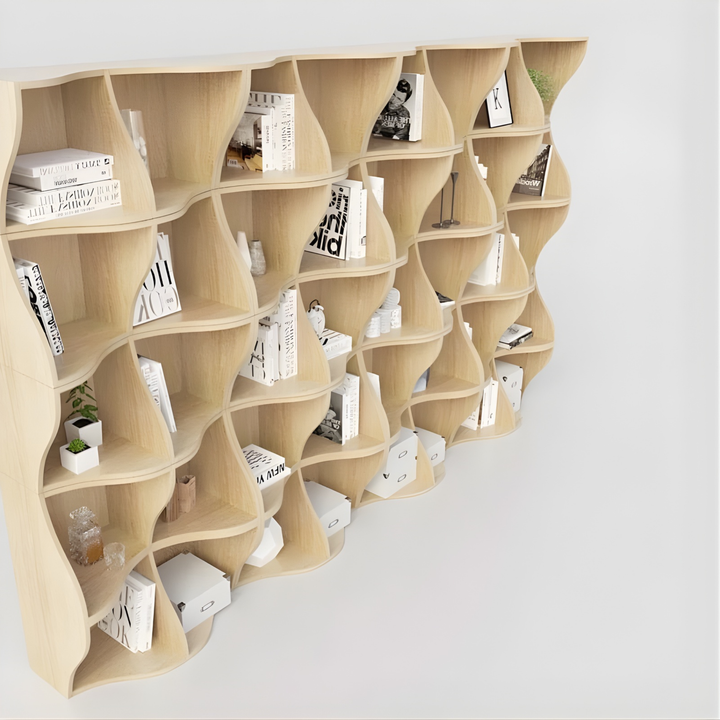 ARVO Modern Curved Bookshelf - Radical Homes Singapore