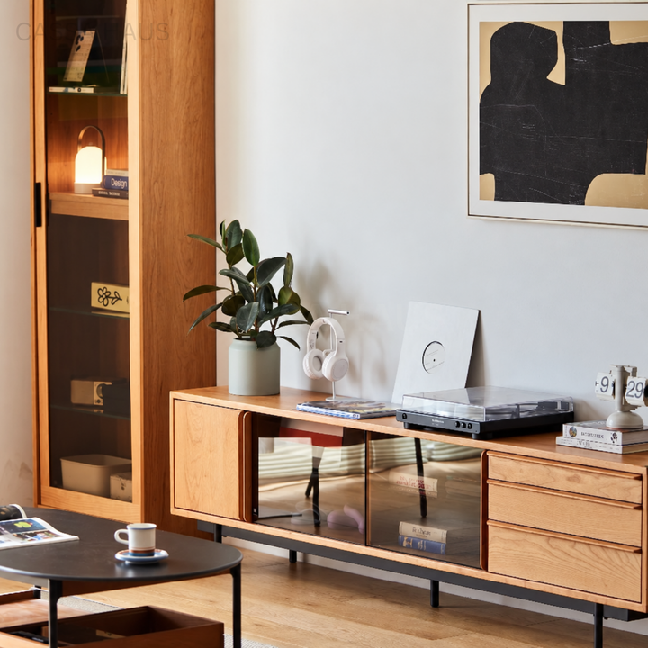 DKYES Modern Solid Wood TV Console - Cassa Haus Singapore