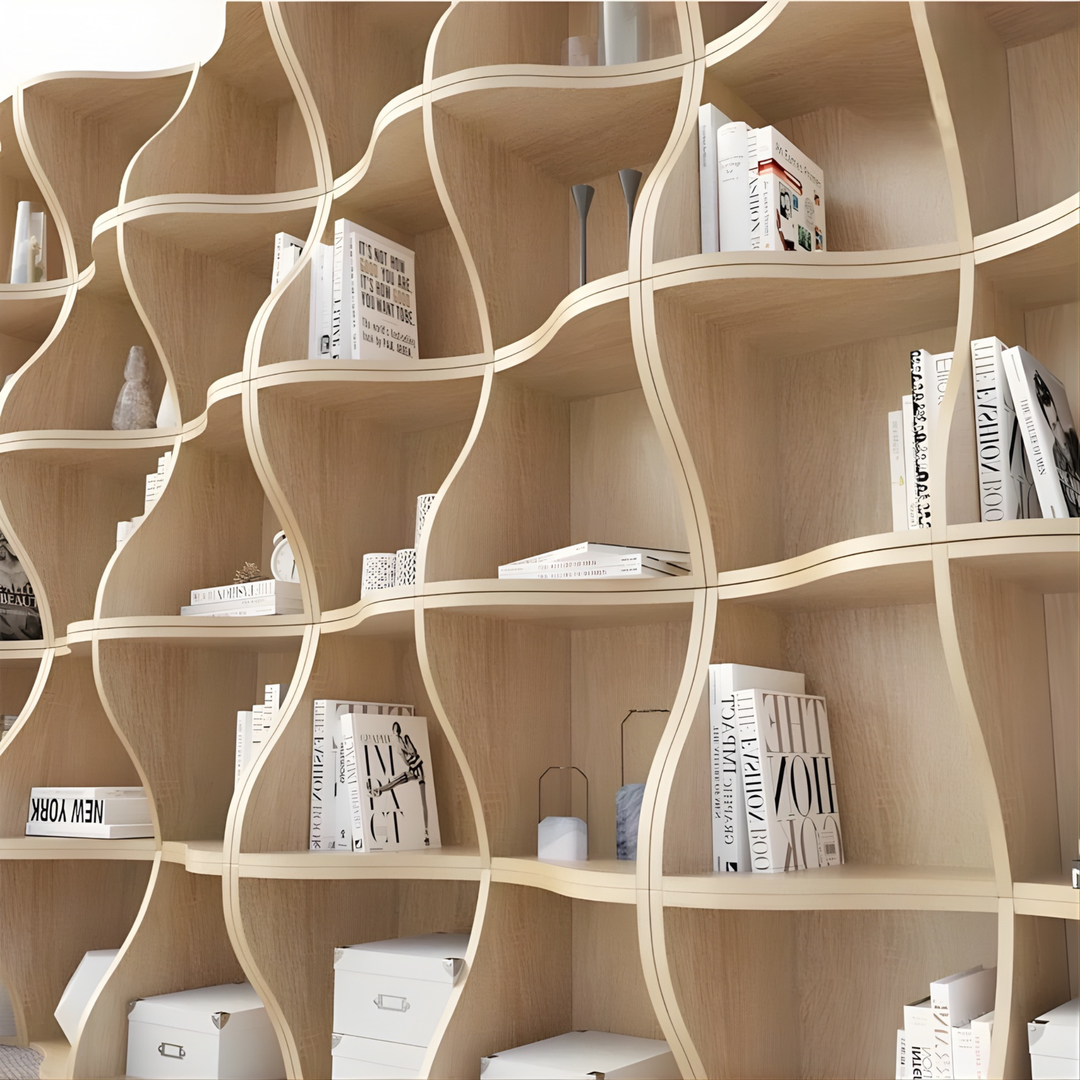 MAVREK Modern Curved Bookshelf