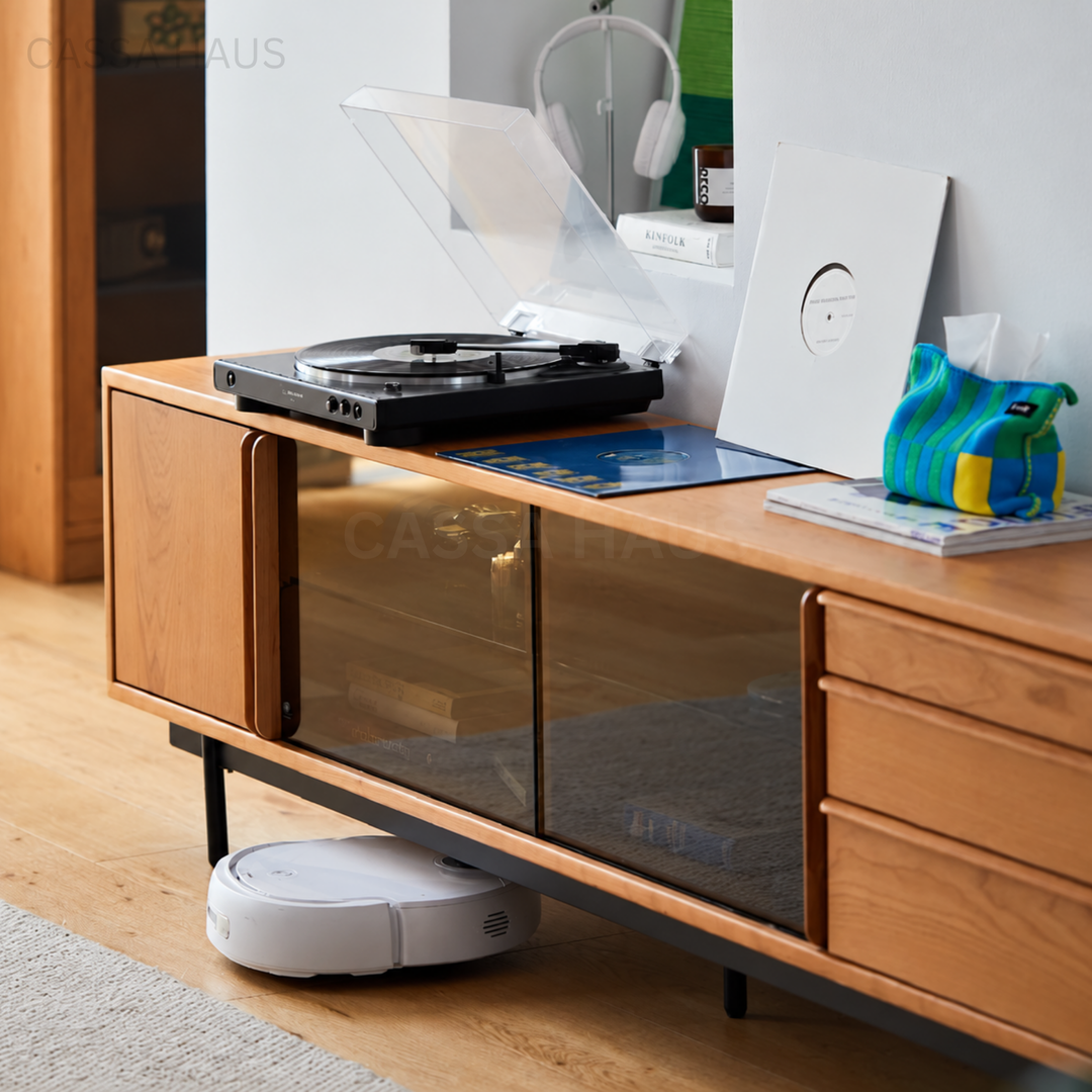 DKYES Modern Solid Wood TV Console - Cassa Haus Singapore