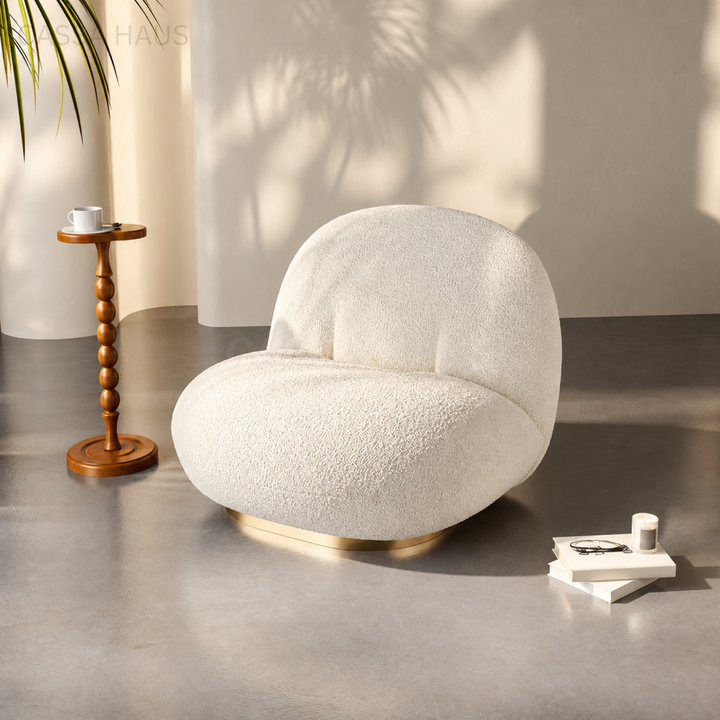 METOLE Modern Boucle Lounge Chair - Cassa Haus Singapore