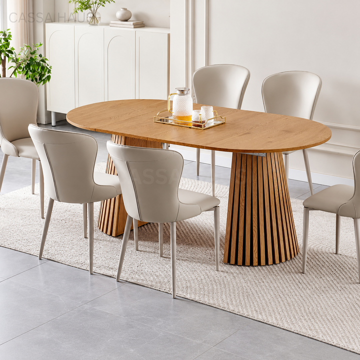 CAROLI Modern Solid Wood Extendable Dining Table - Cassa Haus Singapore