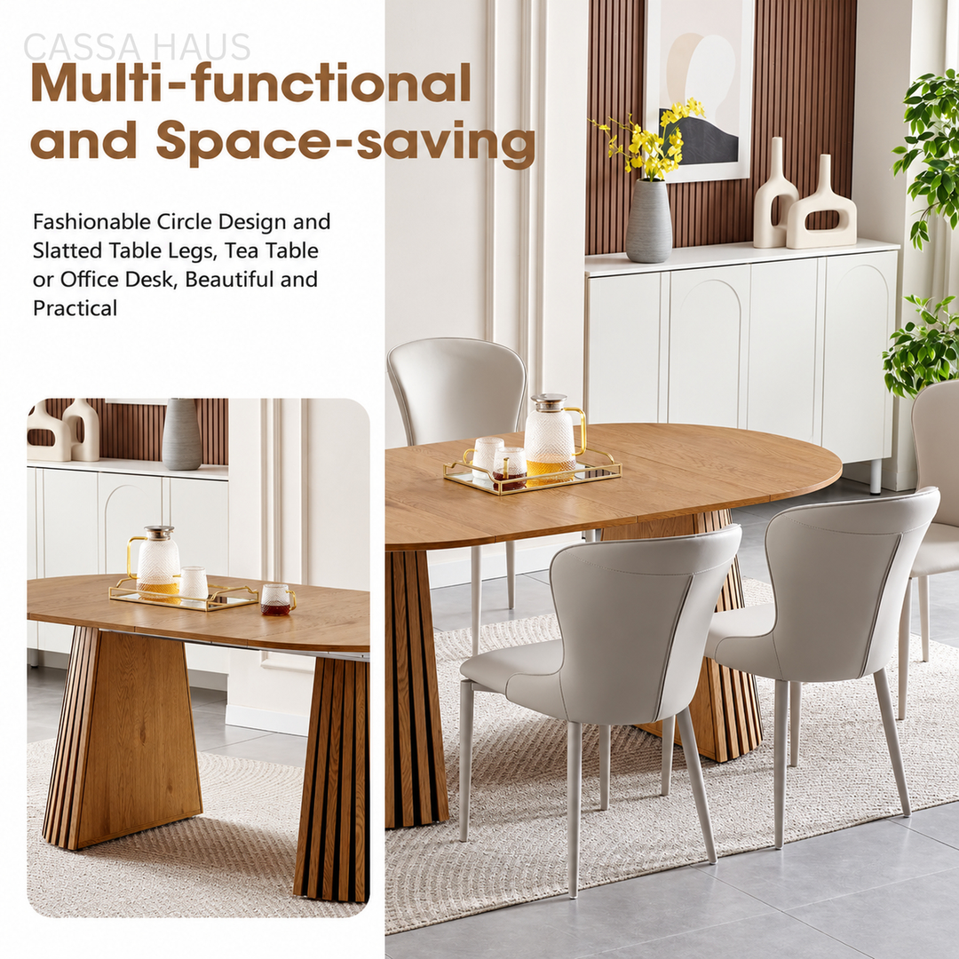 CAROLI Modern Solid Wood Extendable Dining Table - Cassa Haus Singapore