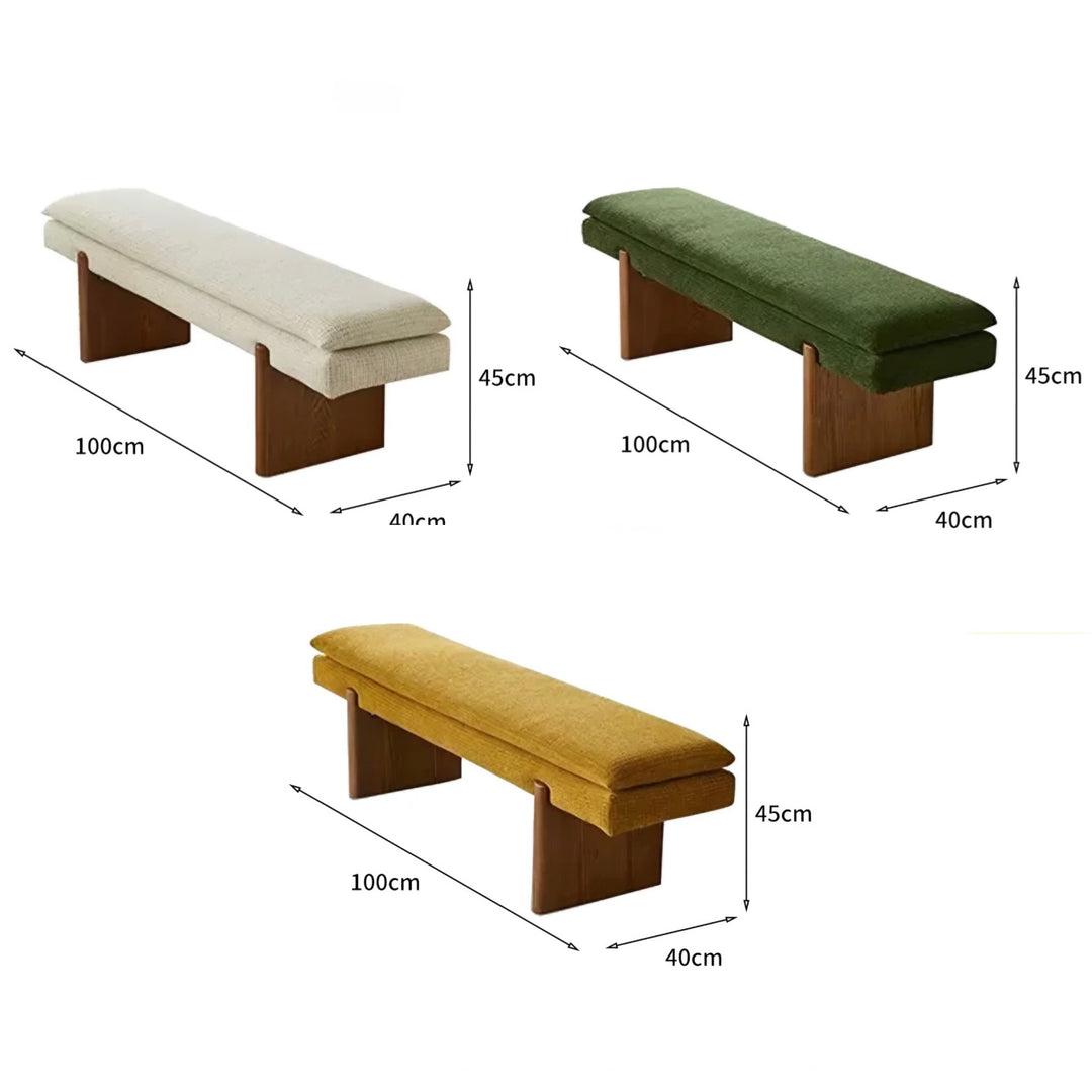 VELORA Modern Fabric Bench