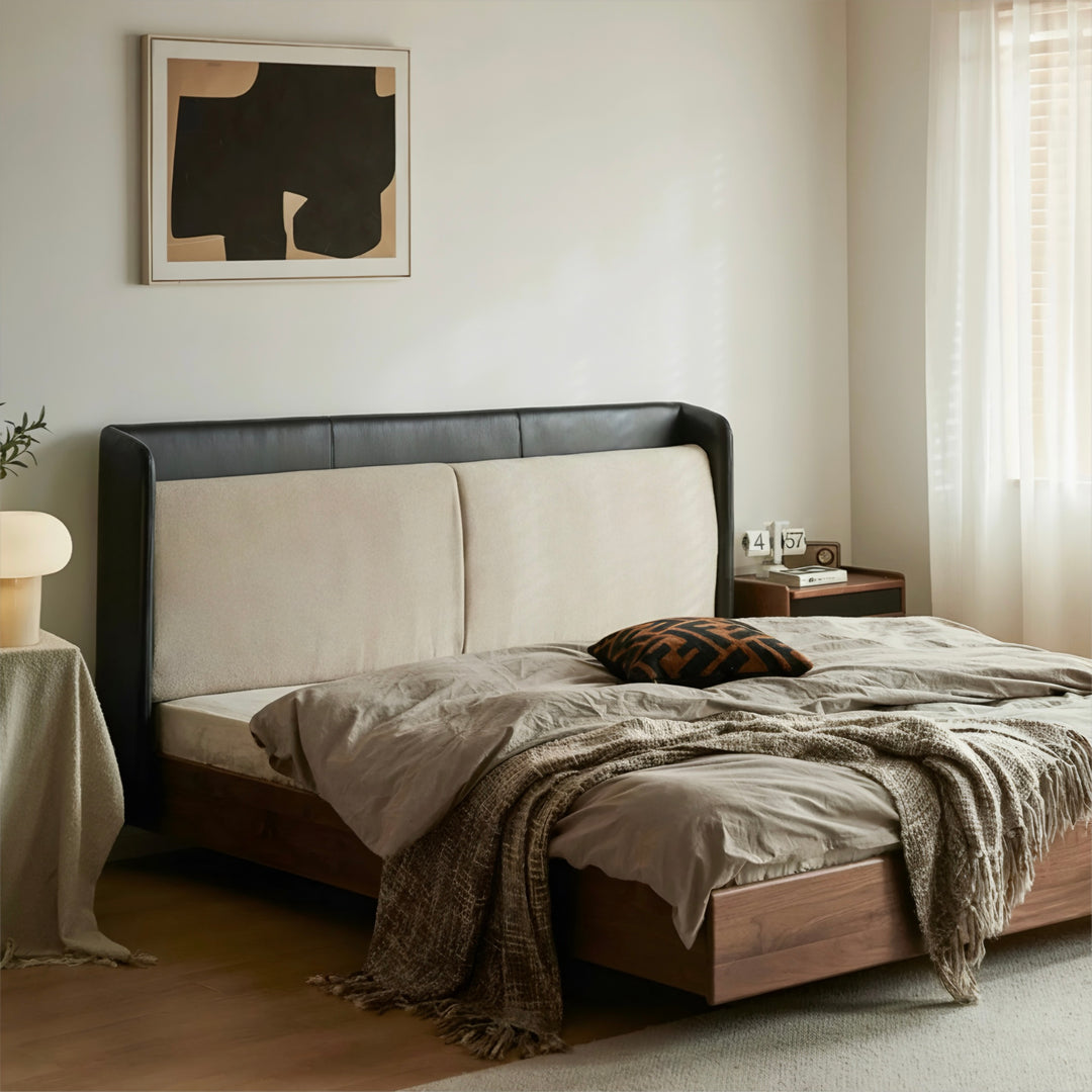 IVERO Modern Leather Bedframe